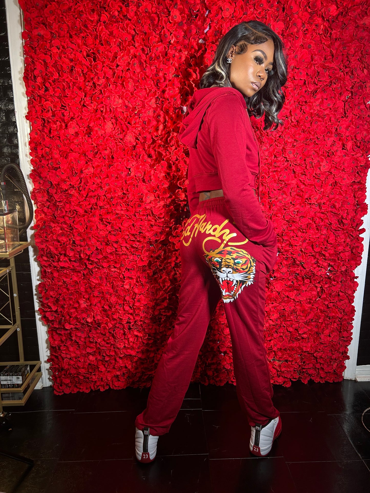 Ed Hardy 2 piece set (Burgundy)