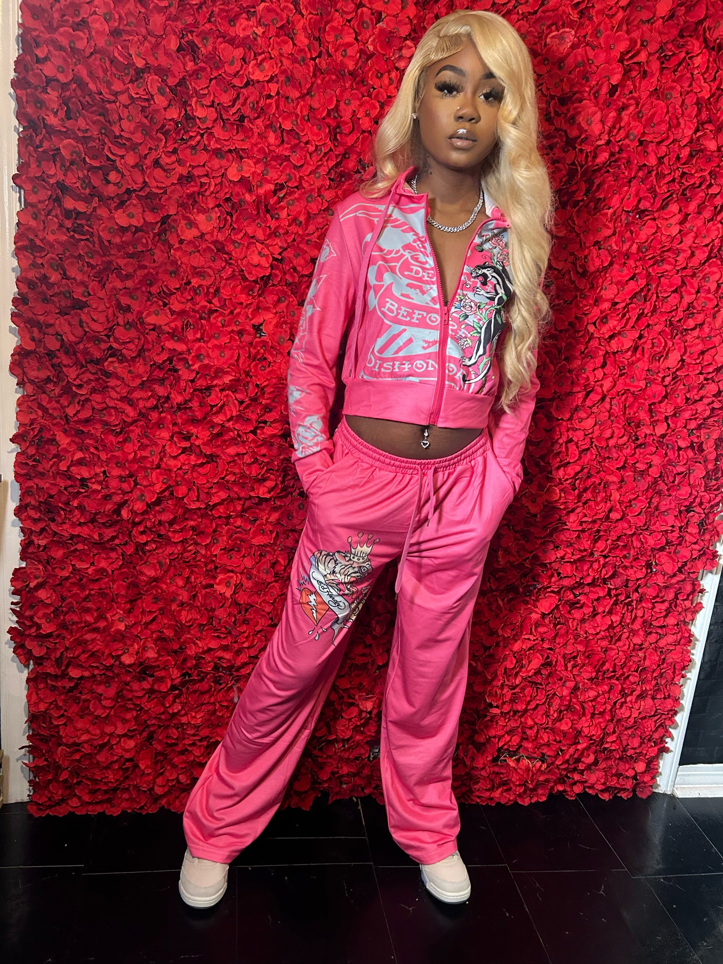 Ed Hardy Jumpsuit ( Pink )